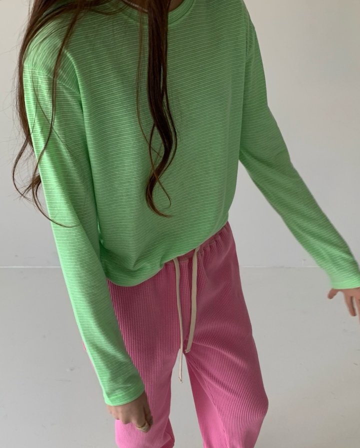 Via - Korean Women Fashion - #womensfashion - Hip Stripe Tee - 7