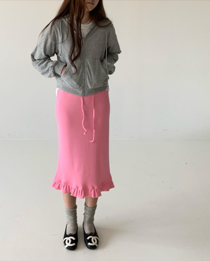 Via - Korean Women Fashion - #womensfashion - Rib Zip-up Jacket