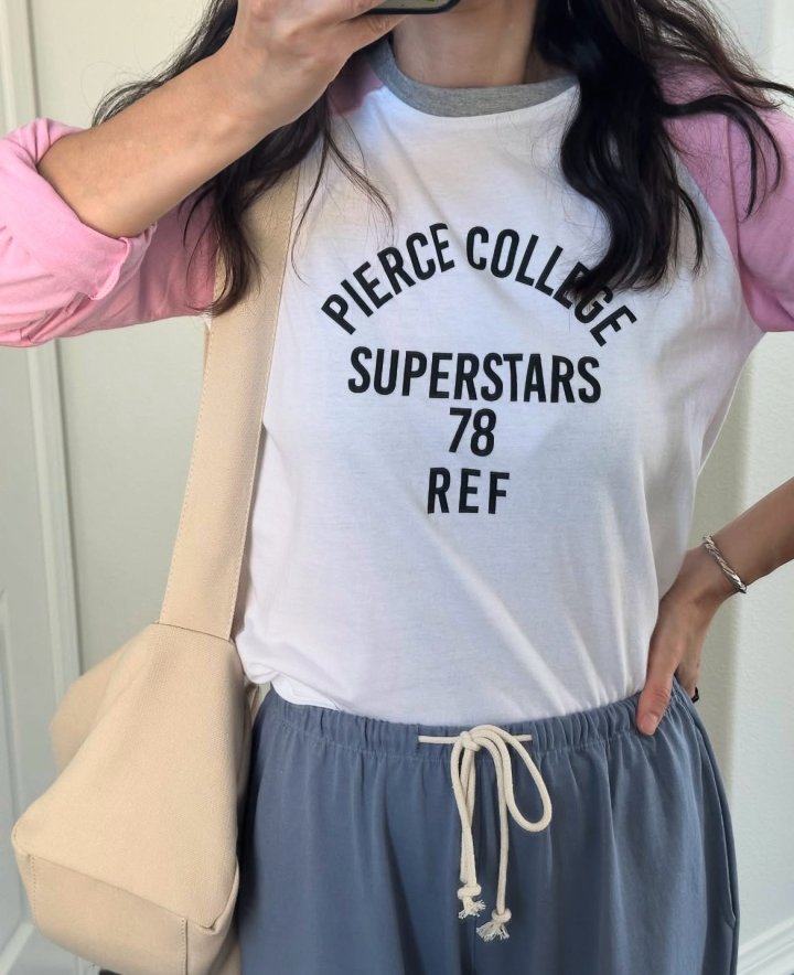 Via - Korean Women Fashion - #womensfashion - College Colored Tee - 10