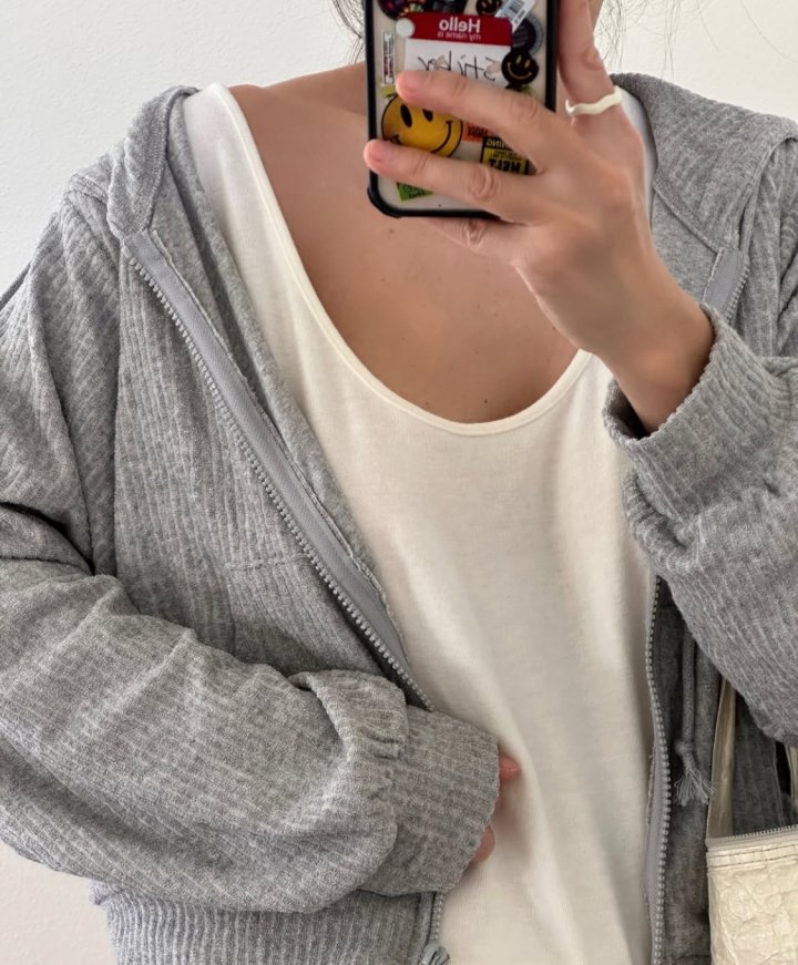 Via - Korean Women Fashion - #womensfashion - Rib Zip-up Jacket - 5