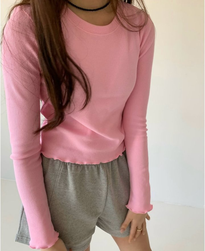 Via - Korean Women Fashion - #womensfashion - Waffle Tee - 8