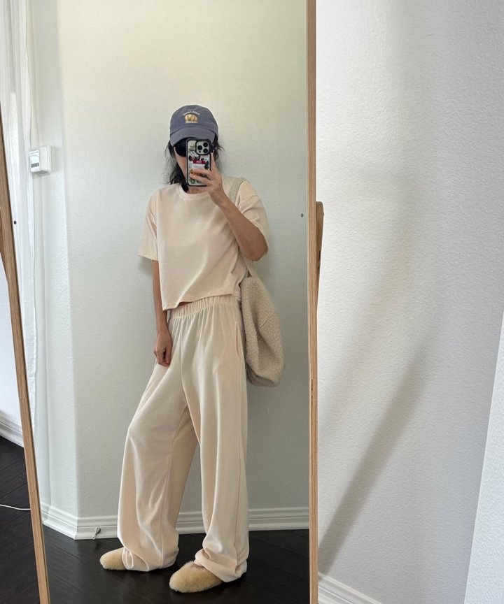 Via - Korean Women Fashion - #womensfashion - Velore Top Bottom Set - 7