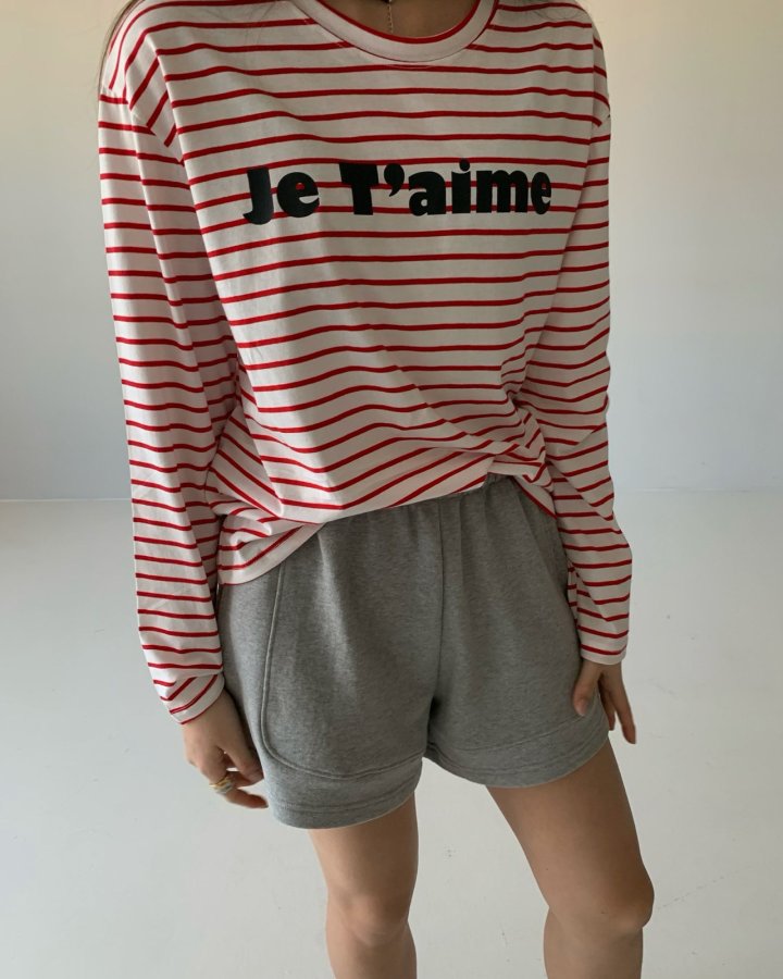 Via - Korean Women Fashion - #womensfashion - Je Taime Stripe Tee - 2