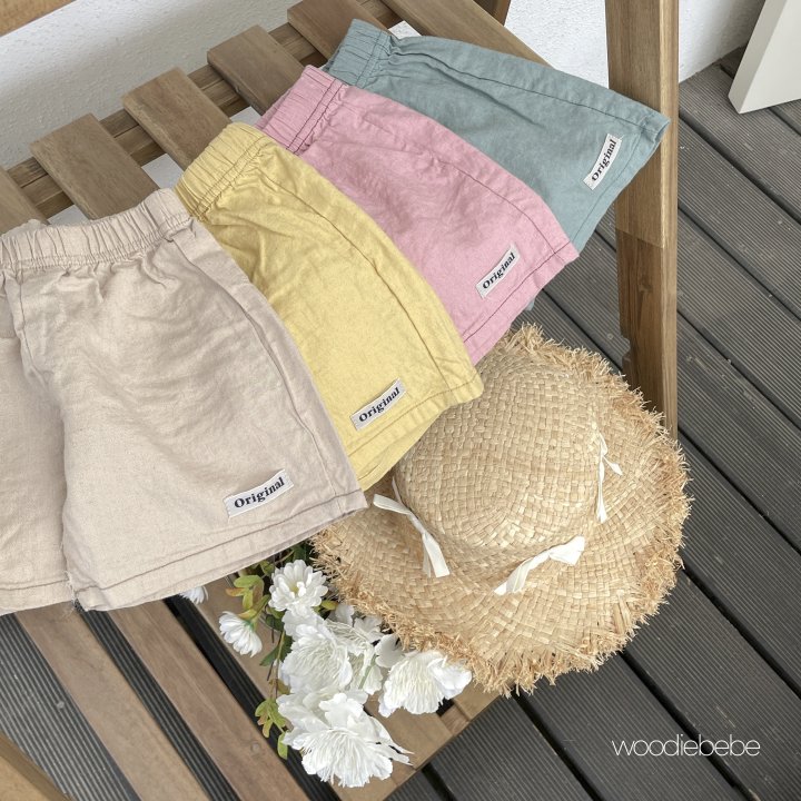 Woodie - Korean Baby Fashion - #babyboutique - Linne Half Pants - 3