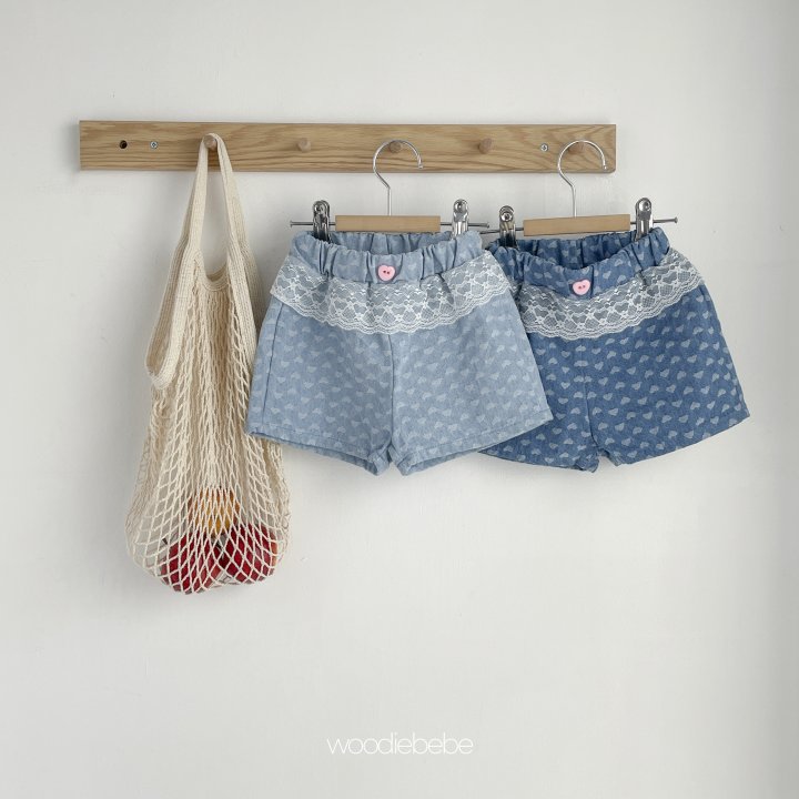 Woodie - Korean Baby Fashion - #babyboutique - Heart Denim Pants - 2