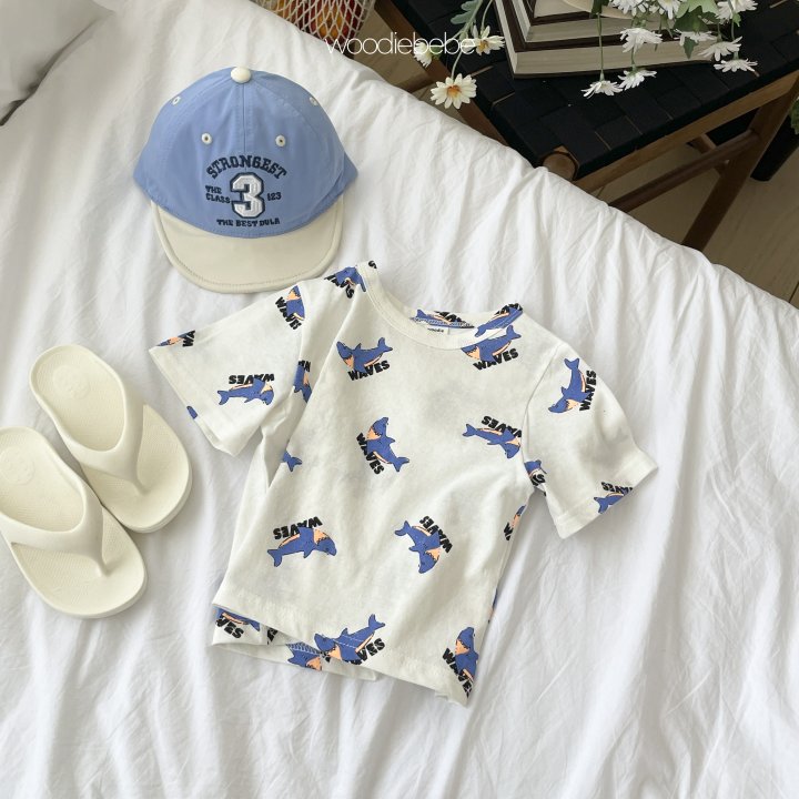 Woodie - Korean Baby Fashion - #babyboutique - Shark Tee - 6