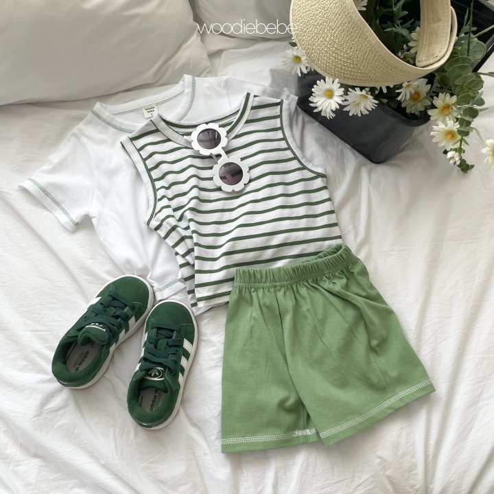 Woodie - Korean Baby Fashion - #babyboutique - Stripe Three Set - 7