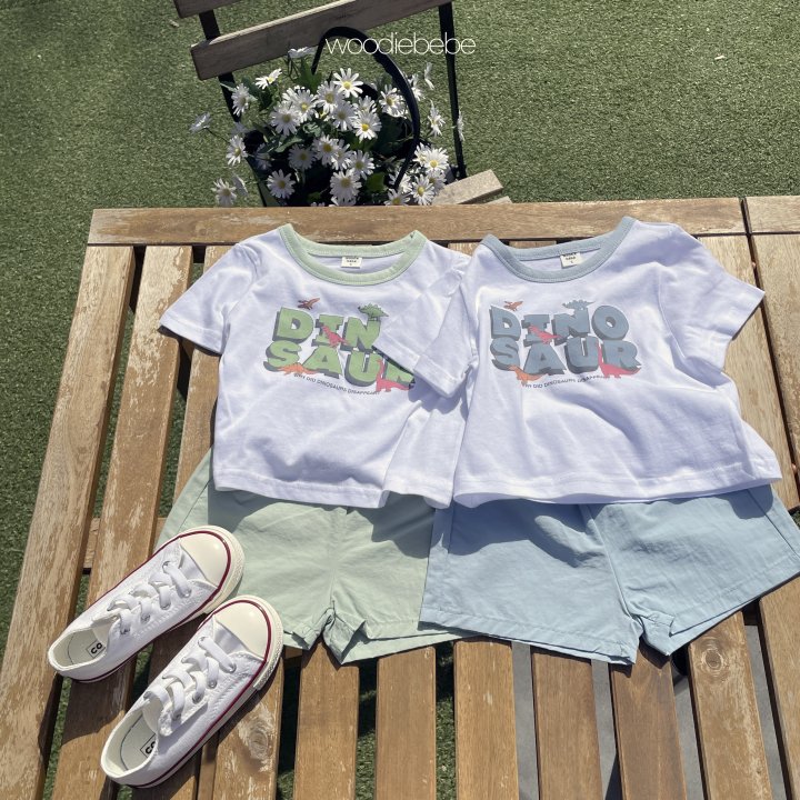 Woodie - Korean Baby Fashion - #babyfashion - Dino Set - 2