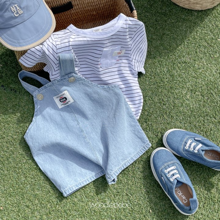 Woodie - Korean Baby Fashion - #babylifestyle - Denim Overall Pants - 5