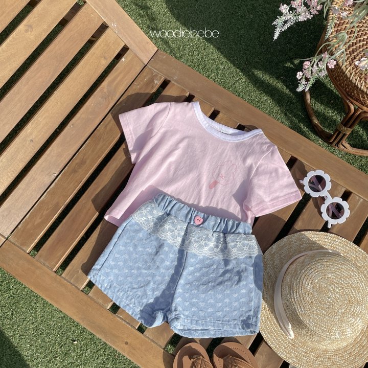 Woodie - Korean Baby Fashion - #babyootd - Heart Denim Pants - 10