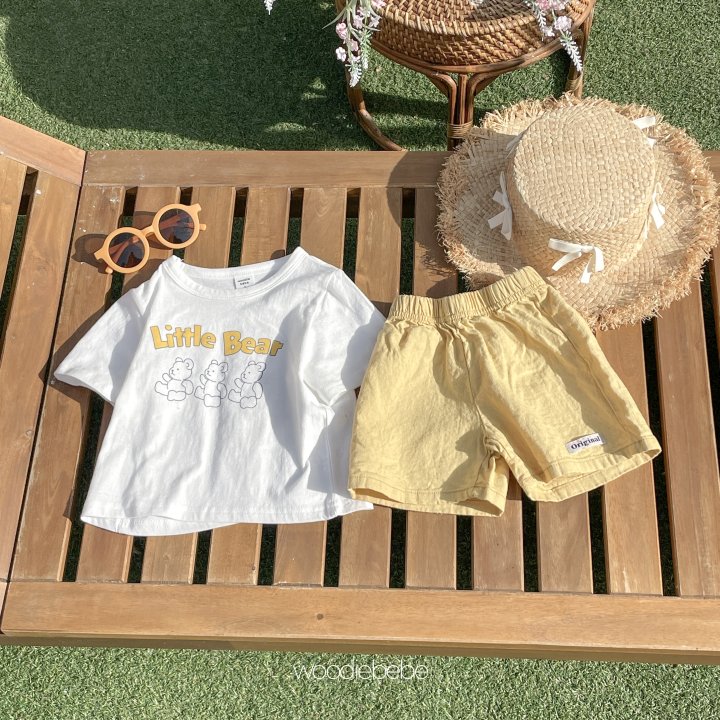 Woodie - Korean Baby Fashion - #babyootd - Little Bear Tee - 3