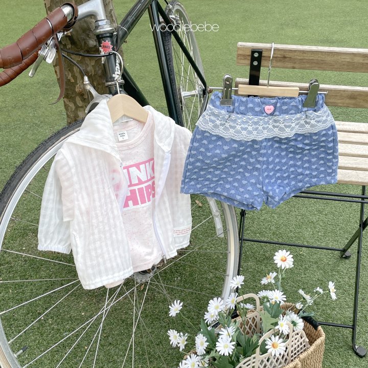 Woodie - Korean Baby Fashion - #babyoutfit - Heart Denim Pants - 11