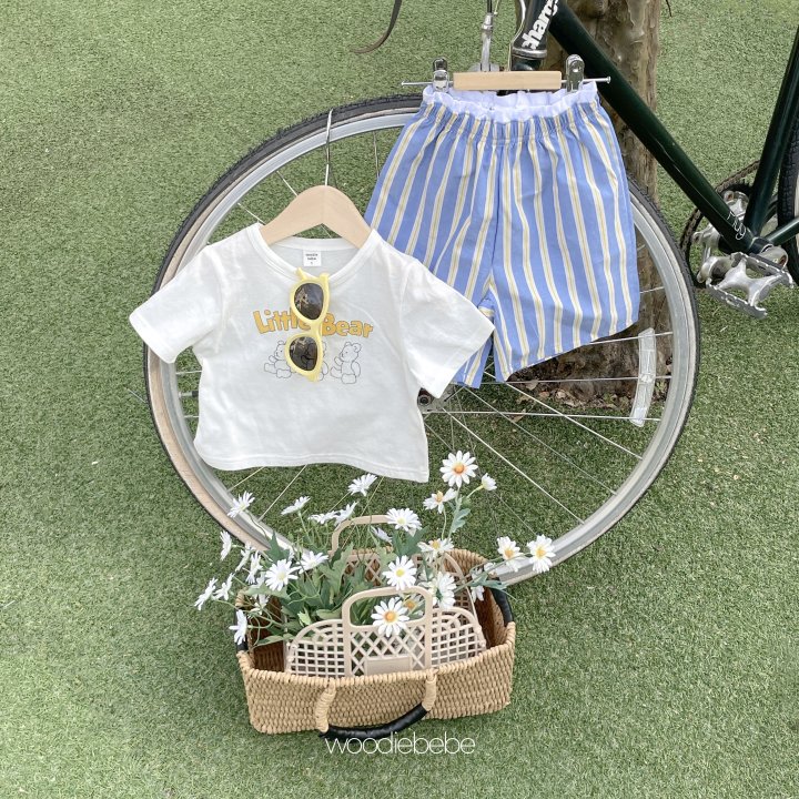 Woodie - Korean Baby Fashion - #babyootd - Little Bear Tee - 4