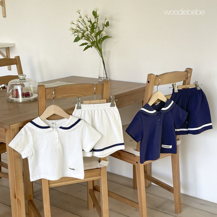 Woodie - Korean Baby Fashion - #babyoutfit - Sailor Set - 2