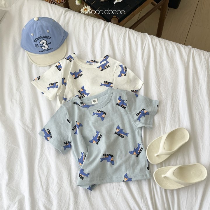Woodie - Korean Baby Fashion - #babywear - Shark Tee - 2