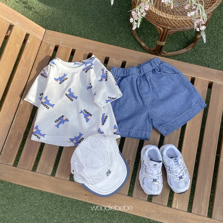 Woodie - Korean Baby Fashion - #onlinebabyboutique - Shark Tee - 3