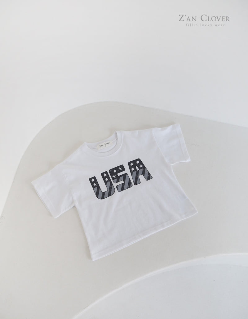 Zan Clover - Korean Children Fashion - #kidzfashiontrend - USA Tee - 4