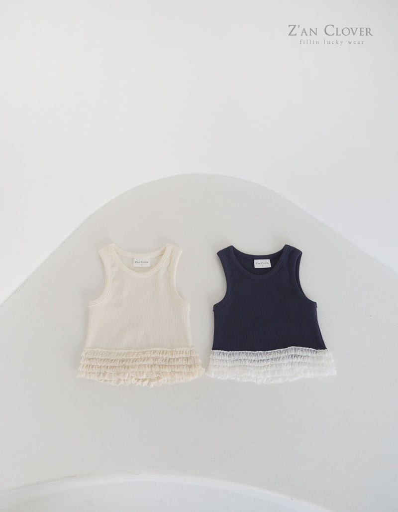 Zan Clover - Korean Children Fashion - #Kfashion4kids - Cancan Lace Sleeveless - 3