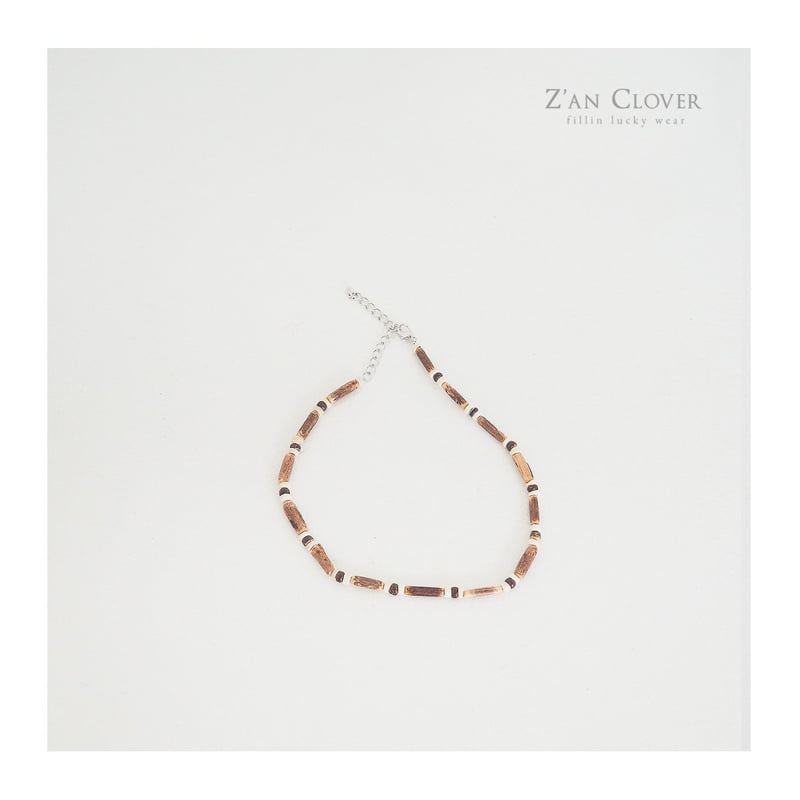 Zan Clover - Korean Children Fashion - #Kfashion4kids - Wood Necklace