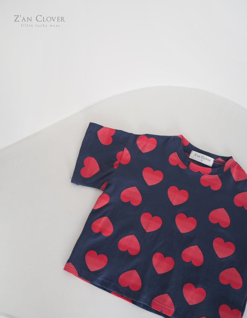Zan Clover - Korean Children Fashion - #childofig - Gradient Heart Tee - 10