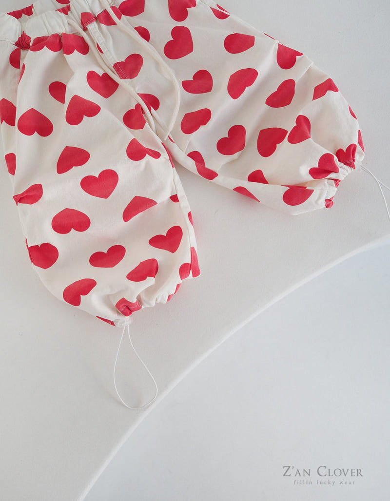 Zan Clover - Korean Children Fashion - #childrensboutique - Balloon Fit Heart Pants - 6