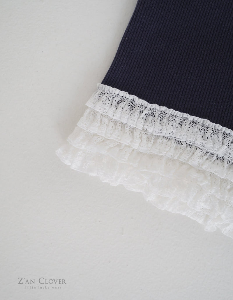 Zan Clover - Korean Children Fashion - #childrensboutique - Cancan Lace Sleeveless - 12