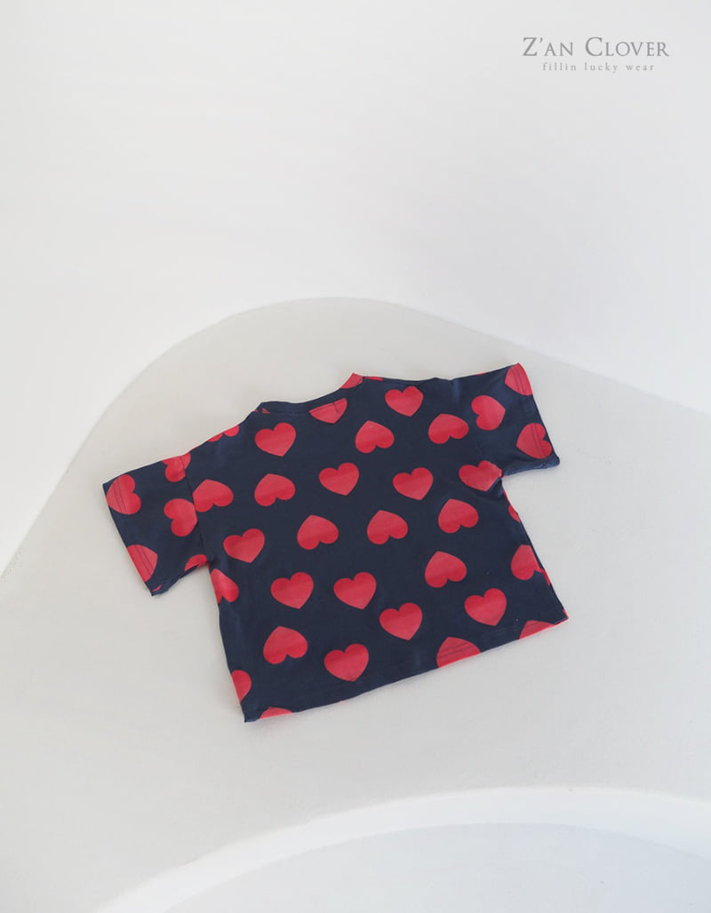 Zan Clover - Korean Children Fashion - #childrensboutique - Gradient Heart Tee - 11