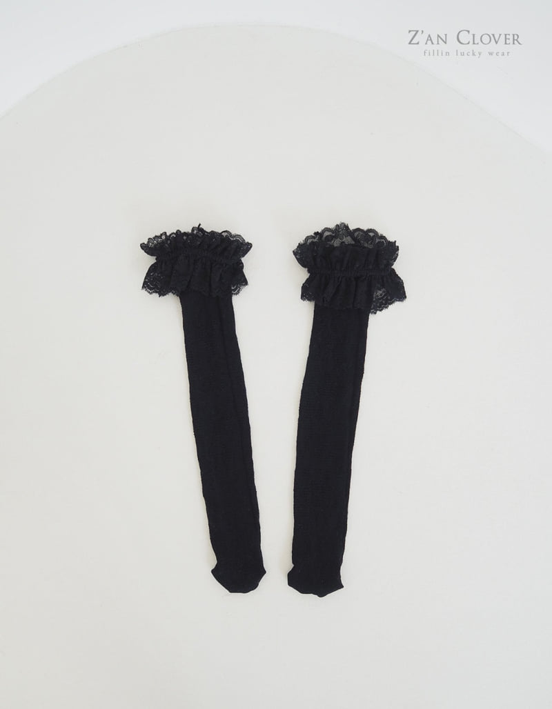 Zan Clover - Korean Children Fashion - #childrensboutique - Long Lace Socks - 6