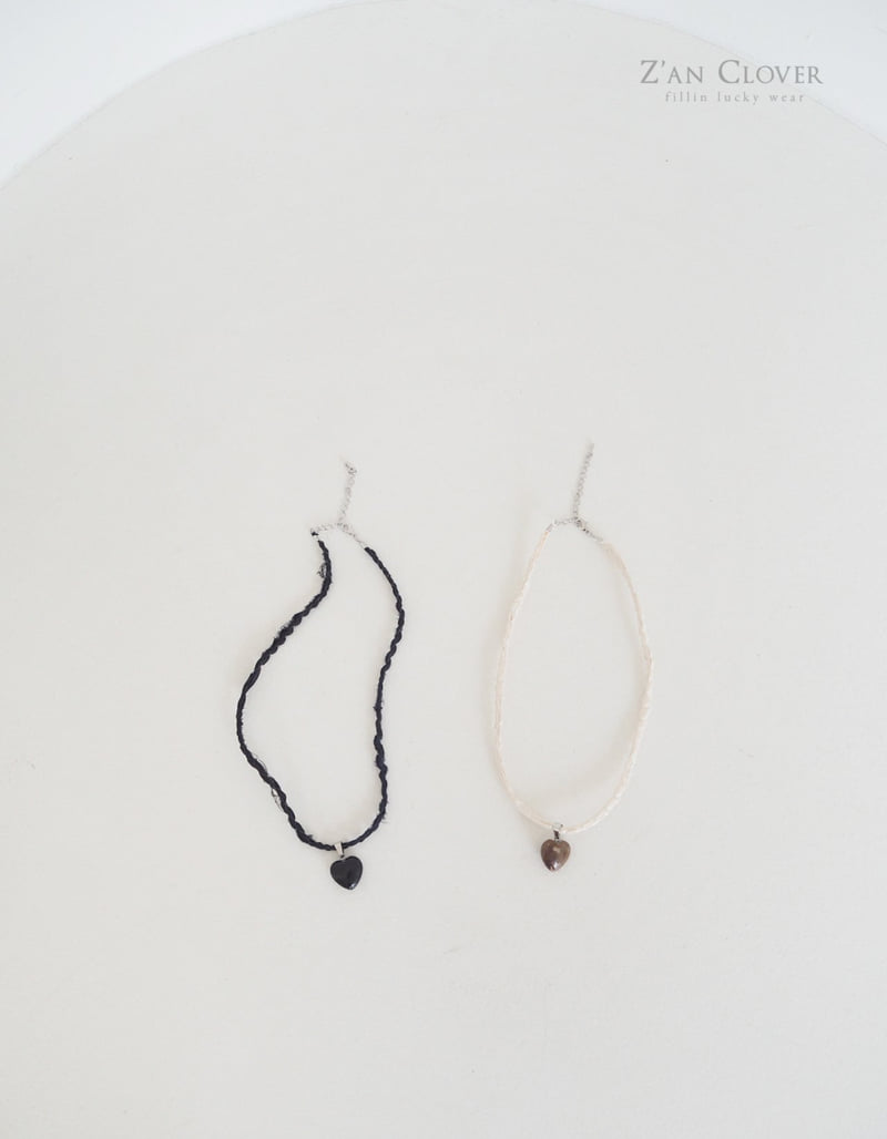Zan Clover - Korean Children Fashion - #childrensboutique - Heart Necklace - 2