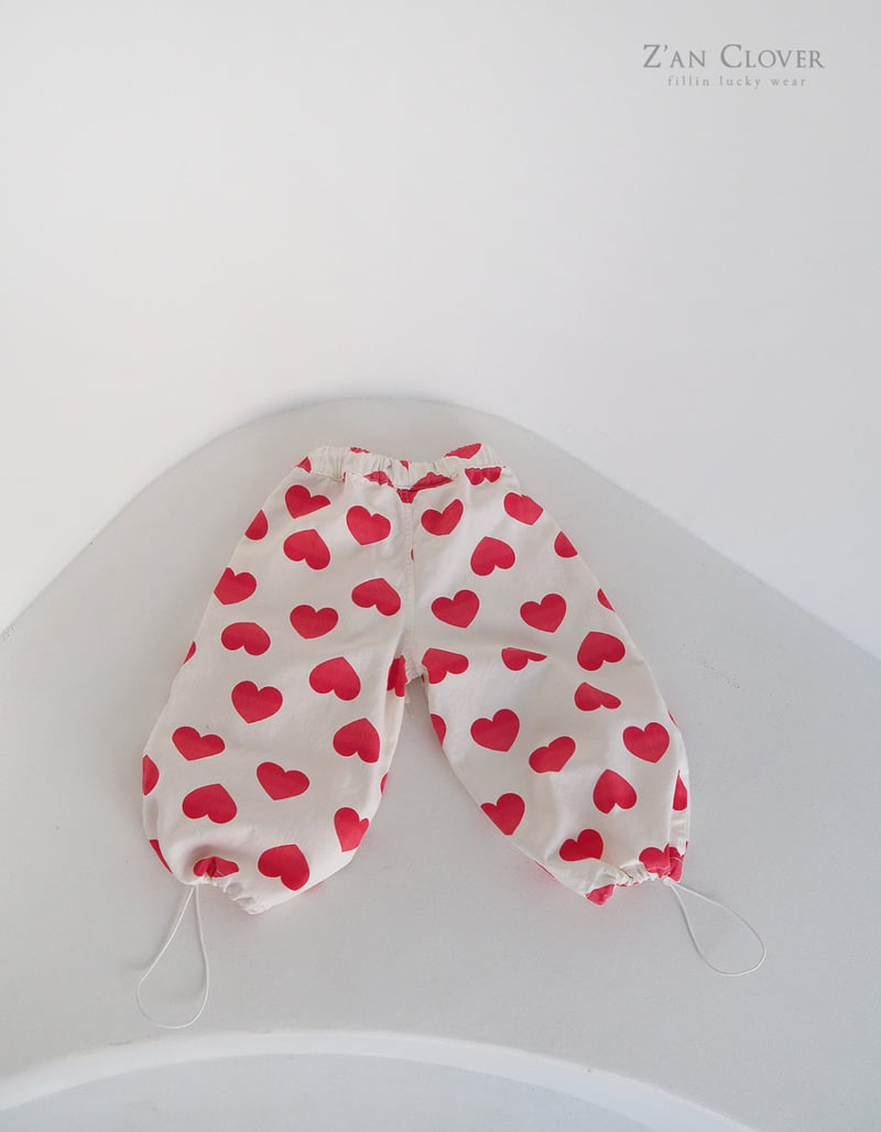 Zan Clover - Korean Children Fashion - #designkidswear - Balloon Fit Heart Pants - 7