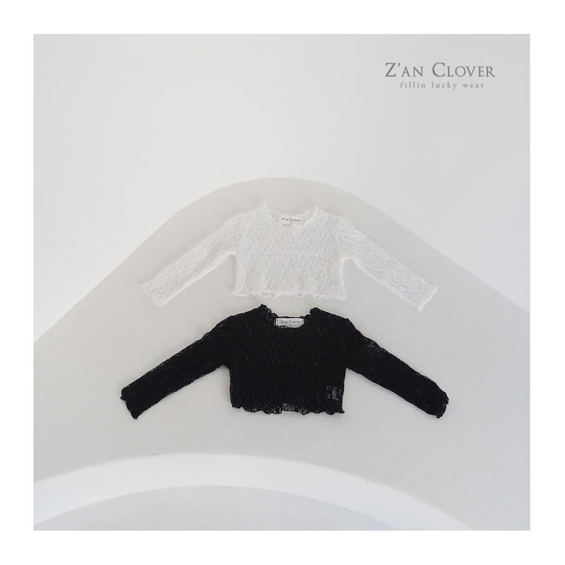 Zan Clover - Korean Children Fashion - #designkidswear - Wave Lace Tee