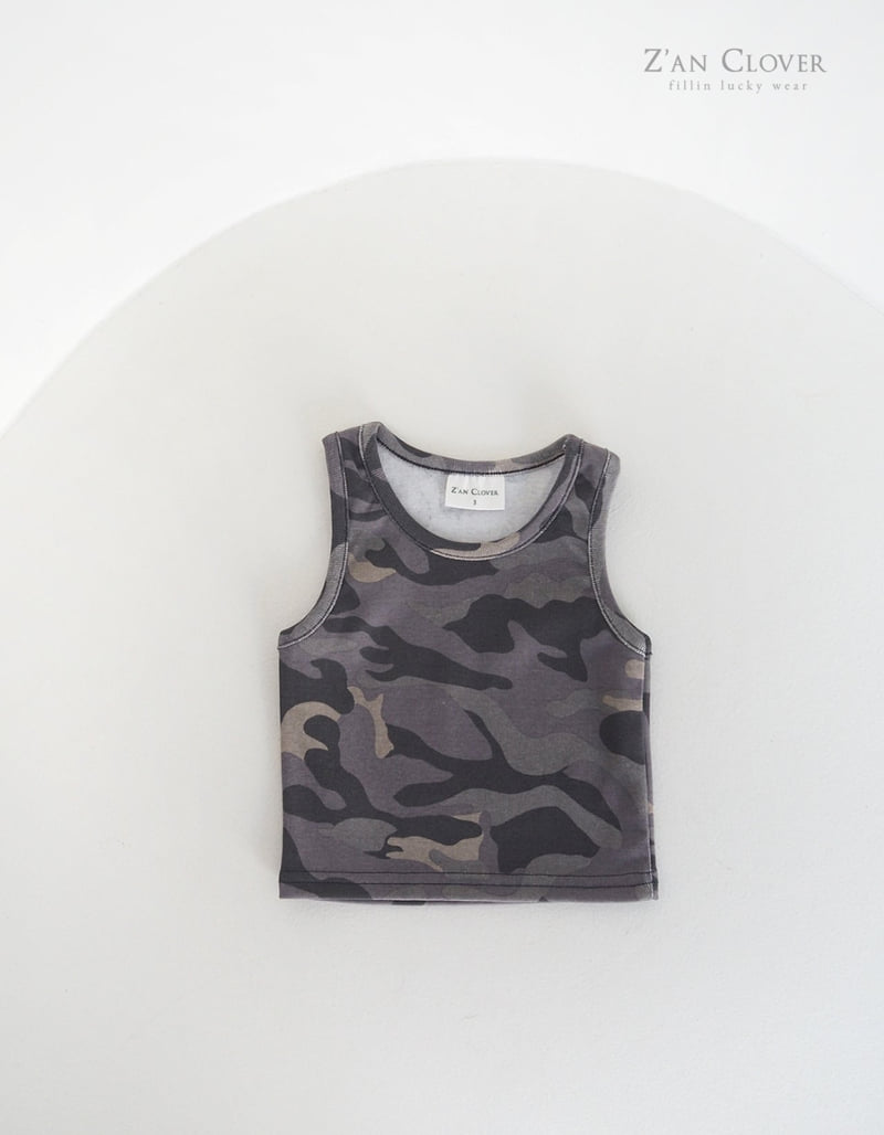 Zan Clover - Korean Children Fashion - #childrensboutique - Camo Sleeveless - 4