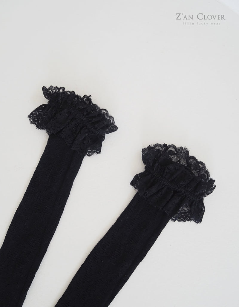 Zan Clover - Korean Children Fashion - #designkidswear - Long Lace Socks - 7