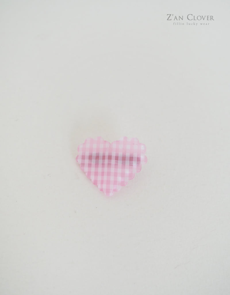 Zan Clover - Korean Children Fashion - #designkidswear - Check Heart Pin - 5
