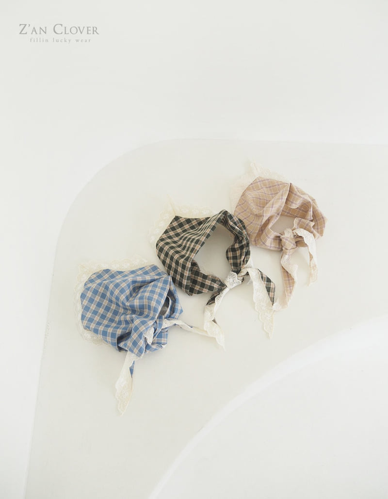 Zan Clover - Korean Children Fashion - #discoveringself - Check Lace Kerchief - 3