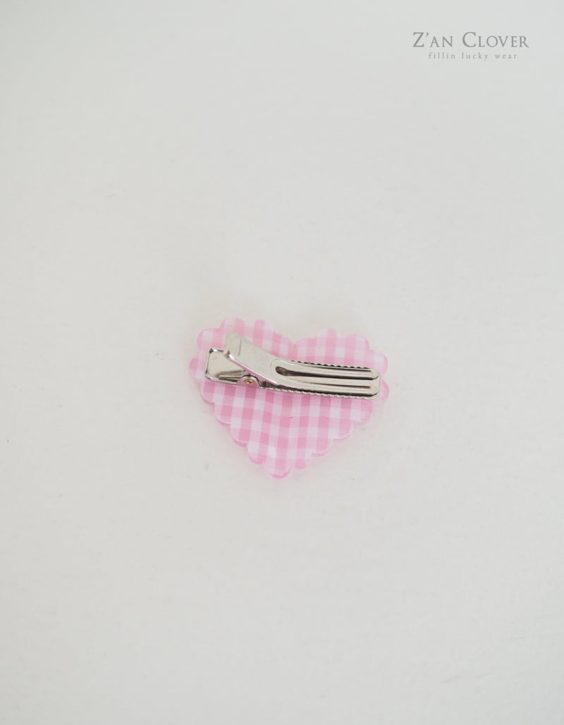 Zan Clover - Korean Children Fashion - #discoveringself - Check Heart Pin - 6