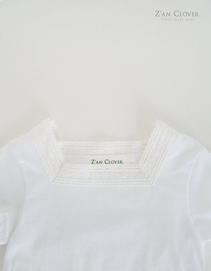 Zan Clover - Korean Children Fashion - #fashionkids - Square Frill Tee - 5