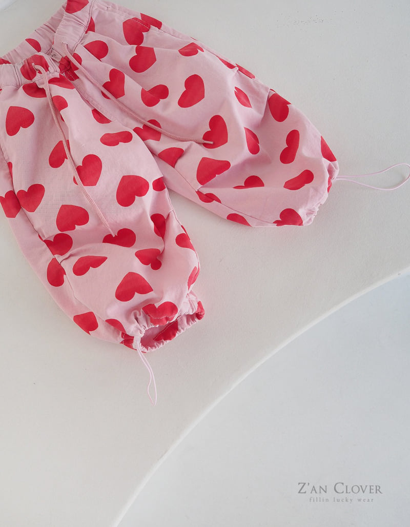 Zan Clover - Korean Children Fashion - #kidsshorts - Balloon Fit Heart Pants - 10
