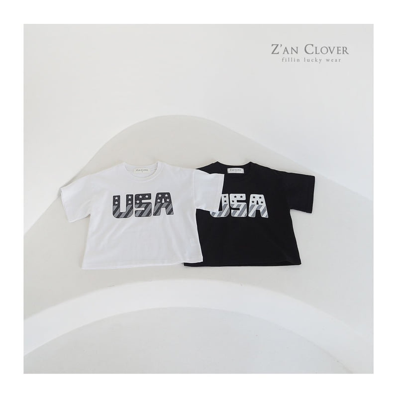 Zan Clover - Korean Children Fashion - #kidsshorts - USA Tee