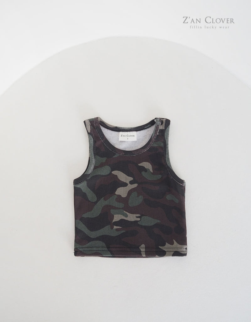 Zan Clover - Korean Children Fashion - #kidsshorts - Camo Sleeveless - 7