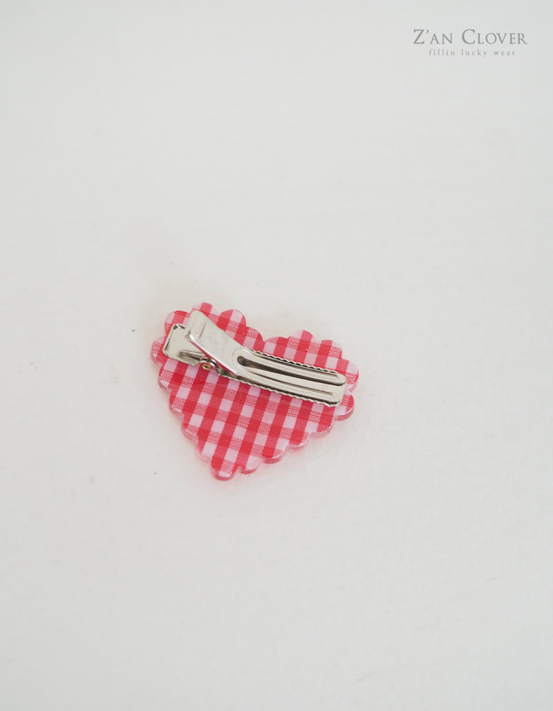 Zan Clover - Korean Children Fashion - #kidsshorts - Check Heart Pin - 8