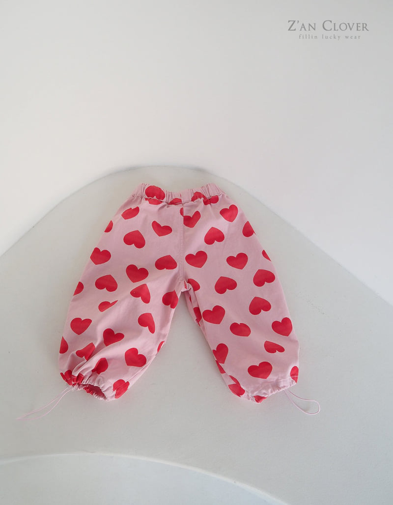 Zan Clover - Korean Children Fashion - #kidsstore - Balloon Fit Heart Pants - 11