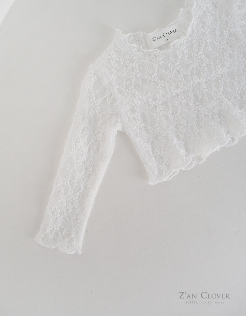 Zan Clover - Korean Children Fashion - #kidsstore - Wave Lace Tee - 5
