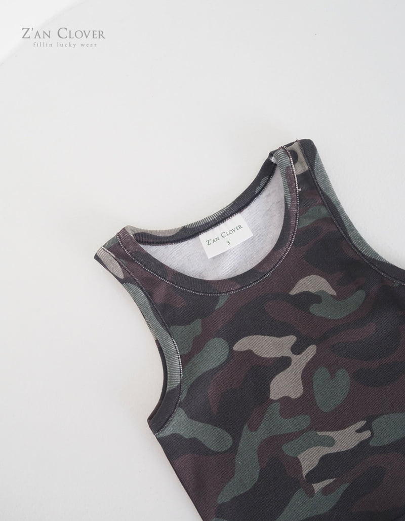 Zan Clover - Korean Children Fashion - #kidsstore - Camo Sleeveless - 8