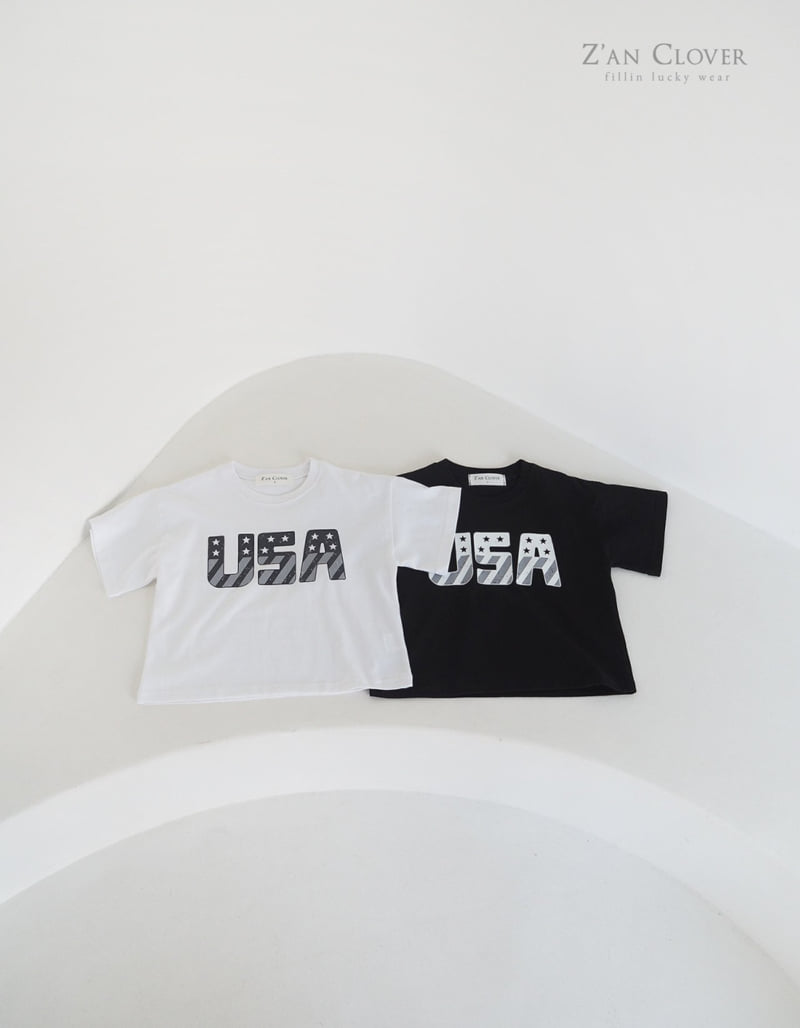 Zan Clover - Korean Children Fashion - #kidzfashiontrend - USA Tee - 3