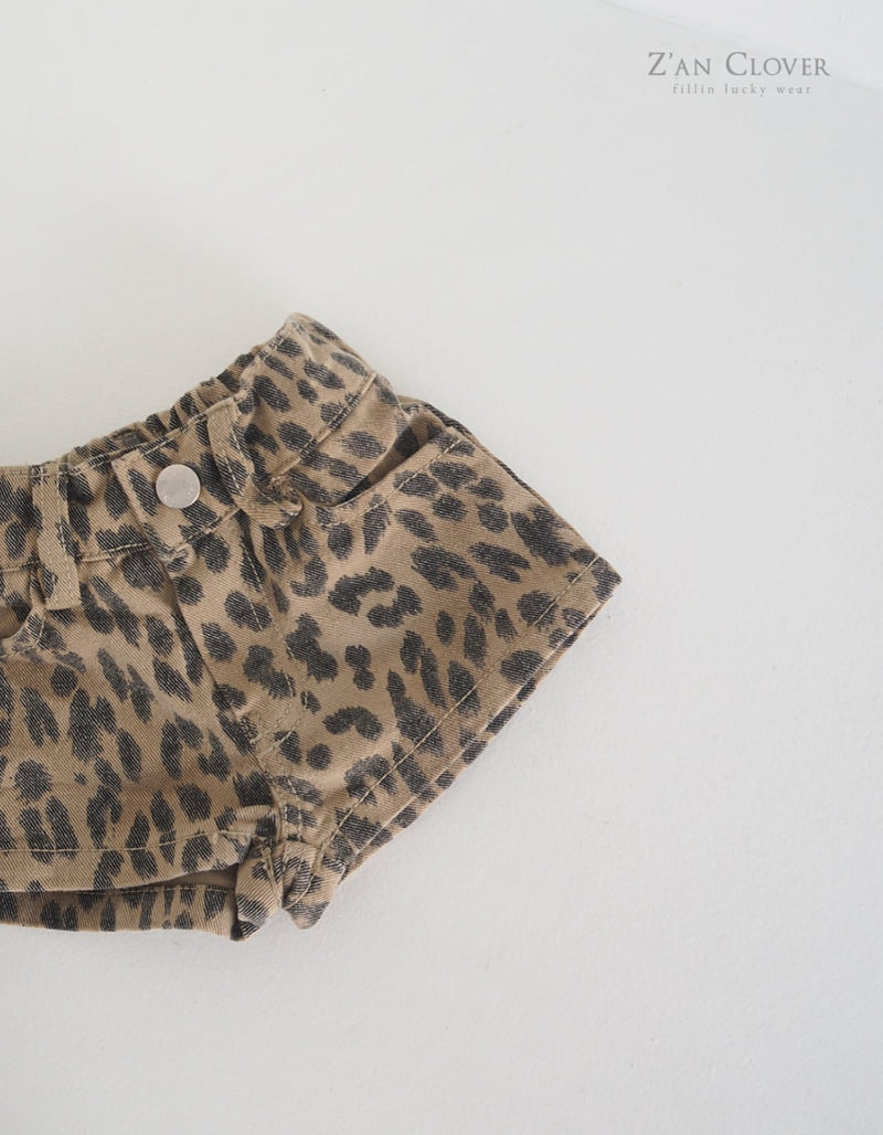 Zan Clover - Korean Children Fashion - #kidzfashiontrend - Leopard Short Pants - 5