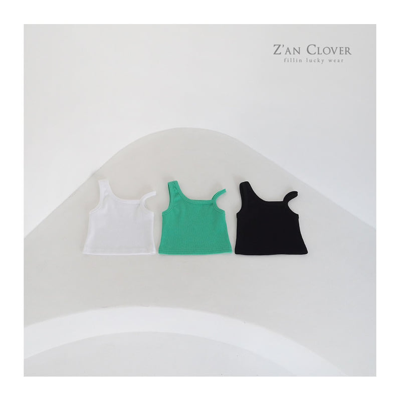 Zan Clover - Korean Children Fashion - #littlefashionista - Unbal Rib Sleeveless