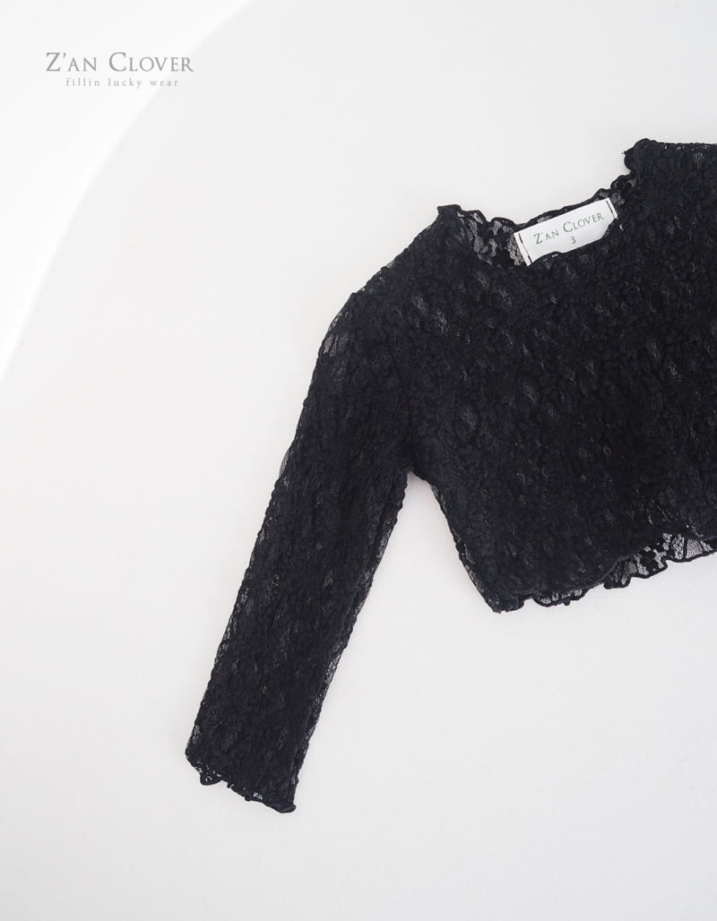 Zan Clover - Korean Children Fashion - #littlefashionista - Wave Lace Tee - 8