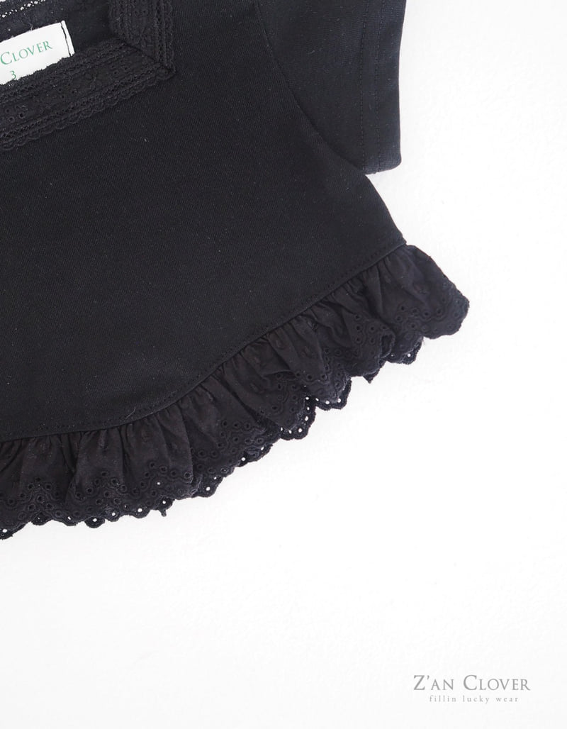 Zan Clover - Korean Children Fashion - #littlefashionista - Square Frill Tee - 10