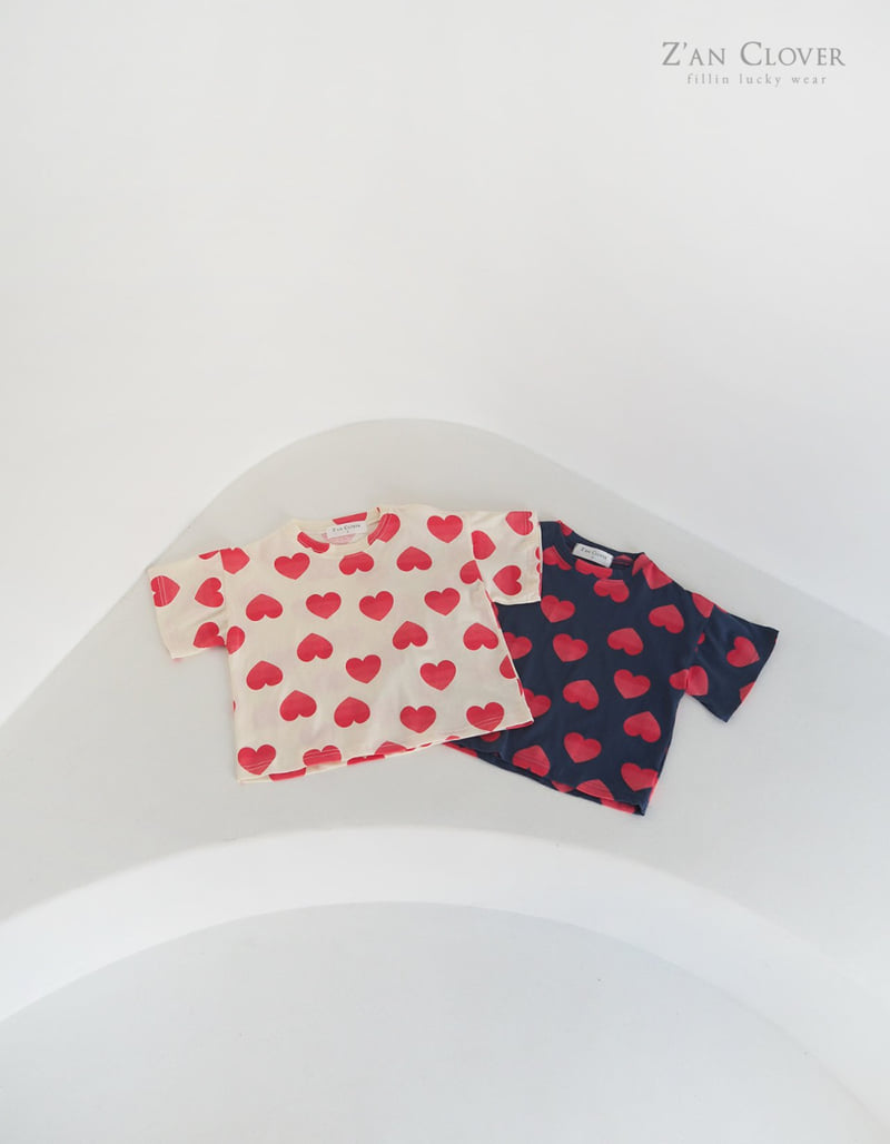 Zan Clover - Korean Children Fashion - #littlefashionista - Gradient Heart Tee - 3